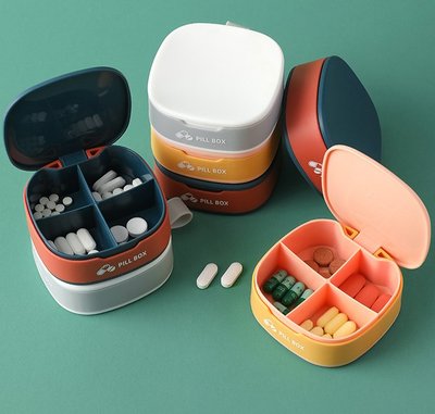 Кишенькова пігульниця Pill box 4 відділення D-1167 фото