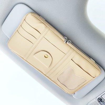 Автомобільний органайзер на сонцезахисний козирок Car Sun Visor. Бежевий S-6748 фото